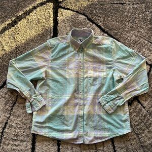 Vintage Rockies pastel button down shirt. Large